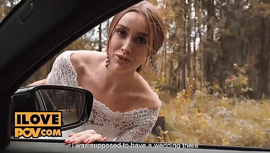 Bakış açısı - lüks kız düğününden kaçtıktan sonra bir yabancıyla sikişiyor