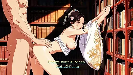 Japon üvey kız kardeş Ayase'ın yüzüne ve amına ilk kez boşalıyor (yapay zeka tarafından oluşturulmuş) hentai anime