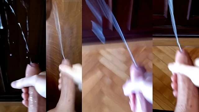 Самая впечатляющая коллекция толстых мега камшотов от настоящего большого необрезанных гетеро-члена в любительском видео! Очень громкие оргазмы!