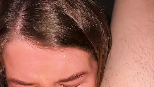 En iyi arkadaşım için sert gırtlağına kadar alma