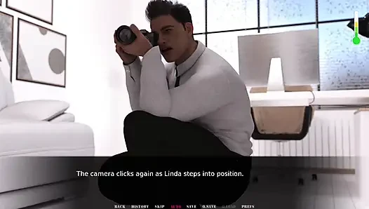 Casteen - Julia fotoğraf çekiminde Linda'ya yardım ediyor