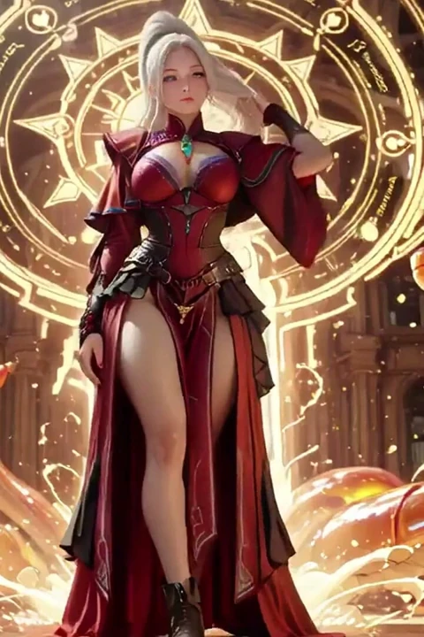 Kırmızı ve siyah zırh cadısı! Gotik kütüphanede yasak oyuncu seçmeleri.