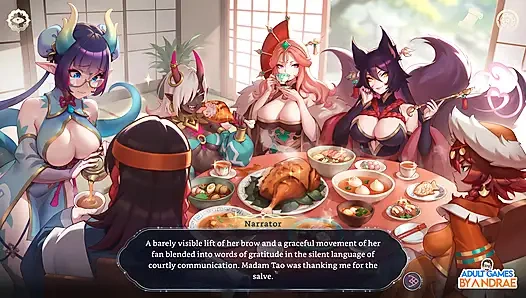 Ep9: Seçilmiş 5 ile çay töreni - İmparatorluk Harem'de kraliyet toplantısı - harem fantezisi