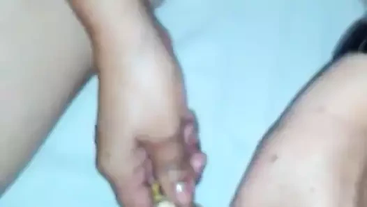 mi mujer jugando con mi prostata