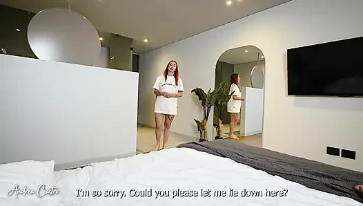There was no other room available and I ended up getting fucked by my stepbrother without a condom - Andrea Castro