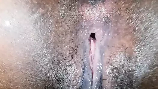 Çikolatalı amcığımda lezzetli kalın sperm dolu bol soslu büyük amcık