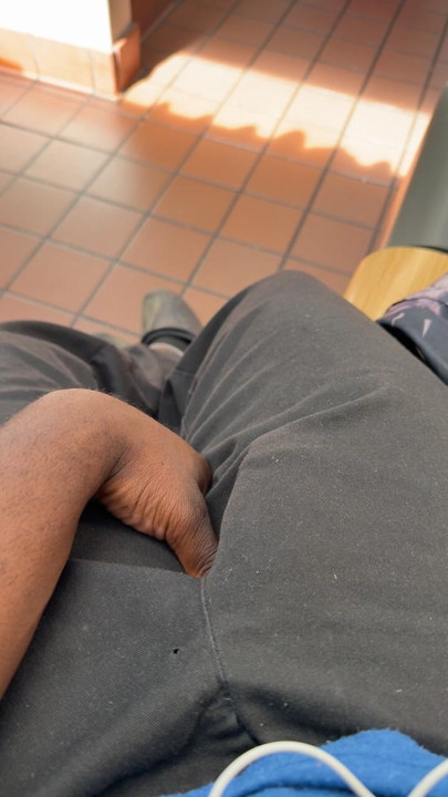In The Break Room At My Job Hoping My Coworkers Don't Catch Me Showing My Bulge