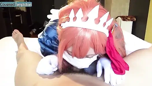 Ham dölleme gyaru cosplayer doruğa çıktıktan sonra vahşi ahegao maruz kalıyor