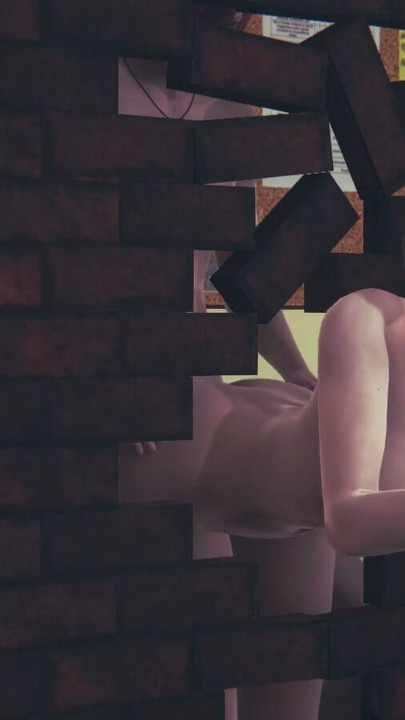 Sansürsüz Hentai - MILF üçlü duvardan iki adam tarafından sikiliyor | Klip 1
