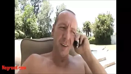 Sıska siyah saç alma büyük horoz yukarı ona göt ve ağız