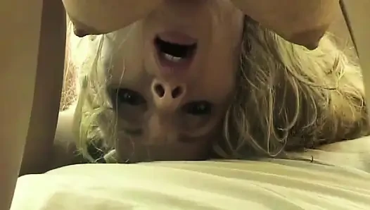 Blonde MILF Takes BBC in Steamy Close-Up Interracial Sex