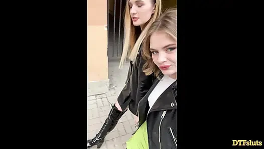 Vlogging tatlılar grup seks yapıyor ve eğlenceye katılıyor