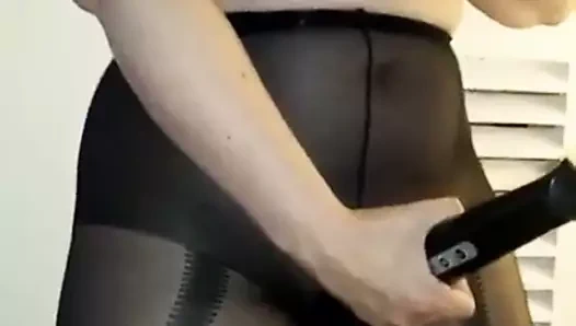 karısı içinde tayt külotlu çorap oynama ile oyuncak