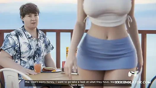 Büyük yarak Mia'ya ıslak dölleme sahnesi sokuyor