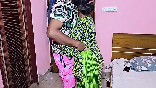 Indian sexy wife cheated on her husband and got hard by her