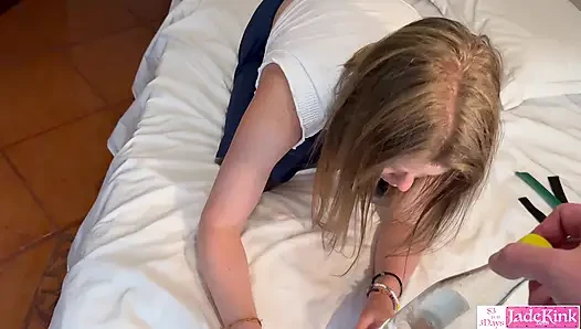 Submissive girlfriend Jade Kink used and fucked while very high