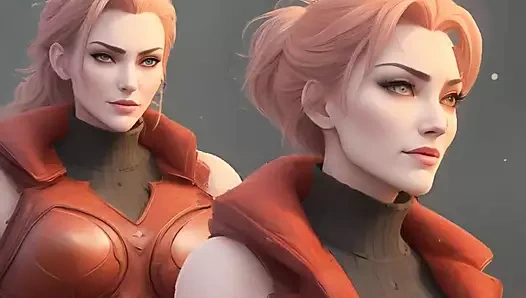 Seksi dağ hatunları 3 boyutlu animasyon