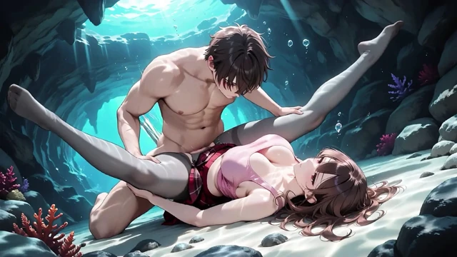 Hentai kızı gizli sualtı mağarasında sert sikiliyor - büyük dölleme taşması
