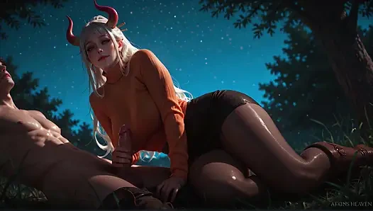 Tesão peituda gata em shorts de couro e botas de cowboy fica selvagem sob o luar (Yamato) - ATKINS HEAVEN