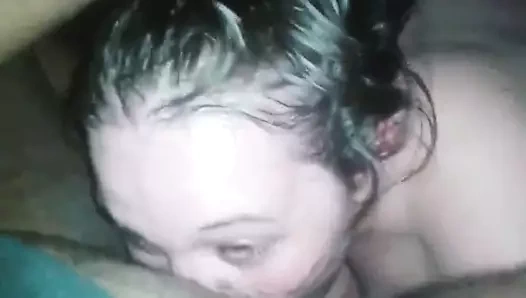 Benim beyaz kaltak şimdiye kadarki en büyük derin boğaz ağzına boşalmak!!