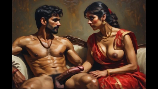 Horny indian couple with neighbour girl shared hot threesome sex hd video