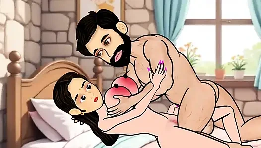 Büyük yarak - karısı ve kocası odanın tadını çıkarıyor