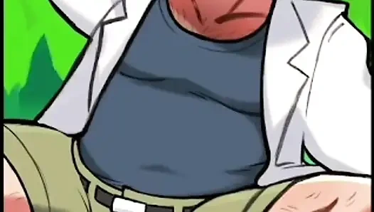 Oyun masturbando al Prof. Birch.