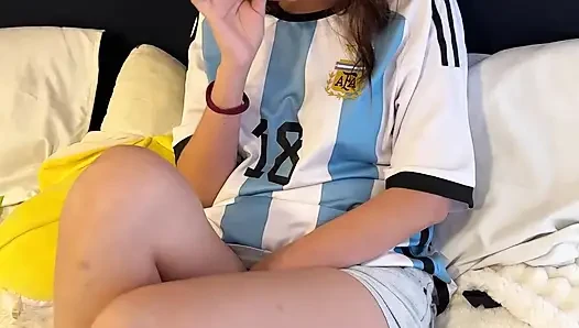 Argentina after the World Cup fucks a subscriber who makes him debut