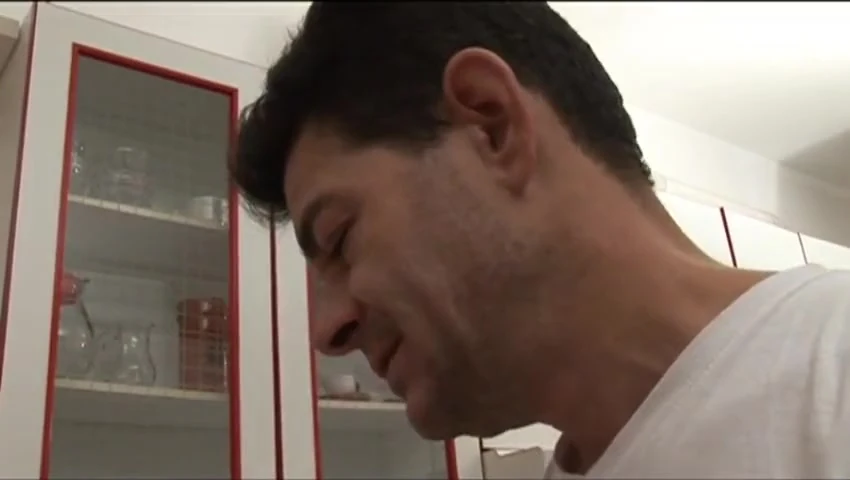 Blonde chubby fucking in the kitchen…cum on pussy