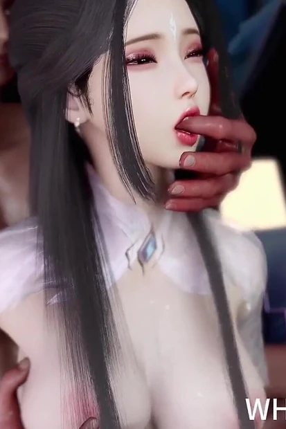 3D Super Horny Asian Slut Wearing Sexy White Stockings Got Her Wet Pussy Fucked so Hard