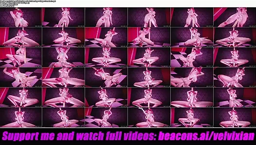 Futanari ile büyük yarak dansı + büyük boşalma (3 boyutlu hentai)