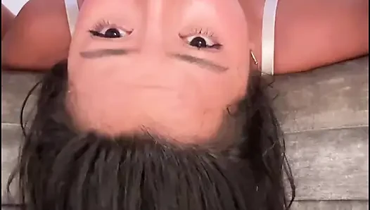 Mishell chokes on big cock in her throat