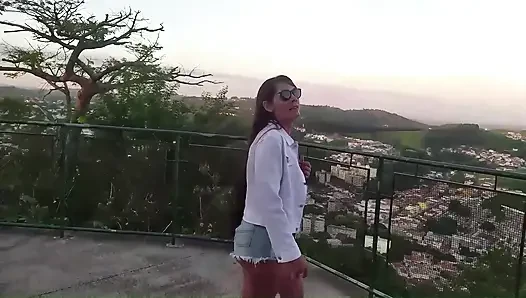 Sex in a Public Place - Couple caught having sex and exhibitionism at Christ the Redeemer
