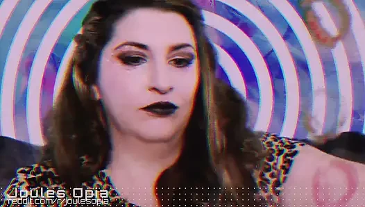 Plexiglass ruj fetişi asmr'ı öpüyor