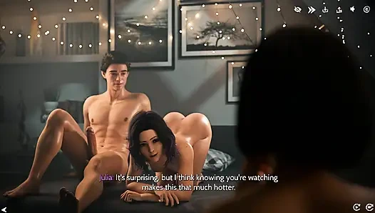 Taze kadınlar #2 - Chloe ve Julia bir şişe şarabı üçlü sekse dönüştürüyor