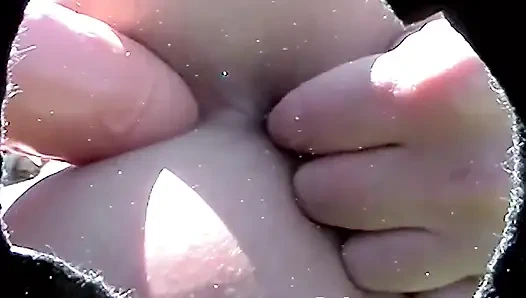 Anne Kız Dışarıda Anal Seks Dildo Ile