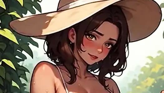Waifu bahçede bayan bakış açısı - külot bir kenara penetrasyon ve bank yakın çekim sikiş (önizleme)