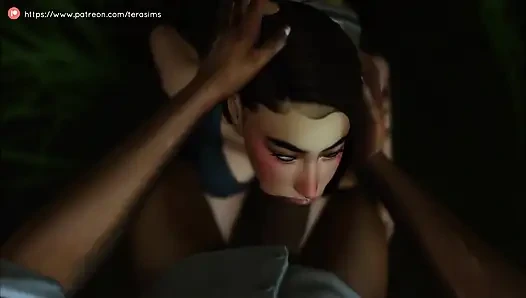 Yaramaz kız ormanda eski sevgilisine damlayan deliğini genişletiyor - sims 4