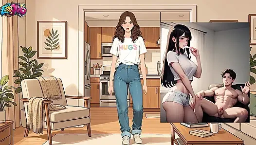 Kız Arkadaşımın Kız Kardeşiyle (19) Hentai Anime Izlerken Onunla Yattım