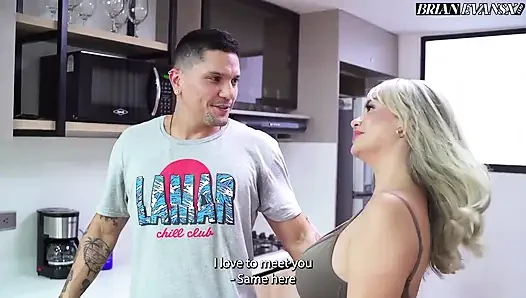 Tatiana Alvarez kocasıyla üçlü seks yapıyor, kourtney love için iki - brian evansx