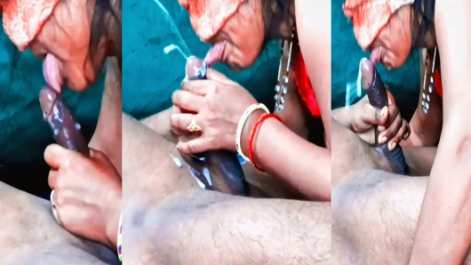 Hintli ateşli görümcesi oral seks yaptı. Ağzından meni emiyor.