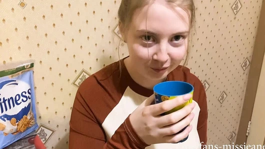 she sucked me right in the kitchen