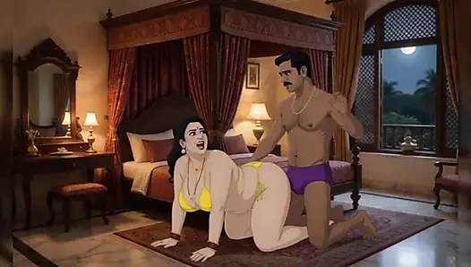 Desi indyjski Shweta Bhabhi uprawia seks w biurze z hindi animacja audio wideo
