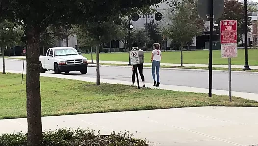 hottie in skintight jeans trying to walk