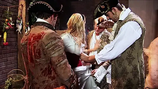 Ateşli orta yaşlı seksi kadın trina harika grup seks yapıyor