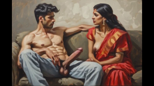 Indian stepmom let's her stepfather fucking her 18 year old teen daughter and creampie inside her pussy