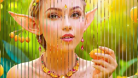 Beautiful Big Breasted Nude Elf Girl with Ackee