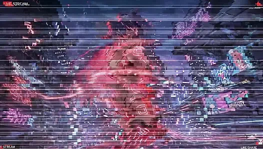 Punk tarzında şehvetli cyberpunk kız - birden fazla ateşli sahne