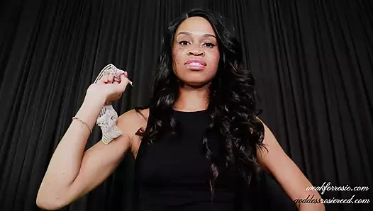 Rütbesi düşürüldü - zenci kadın egemenliği tanrıçası Rosie Reed külot kokluyor aşağılama beta kaybeden tuvalet çocuğu