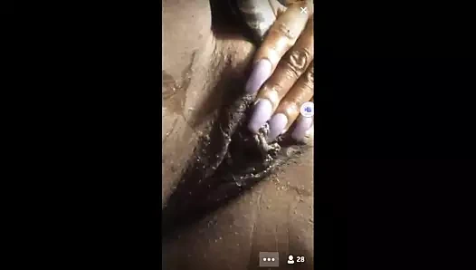 Siyah civciv periscope ona kedi göster